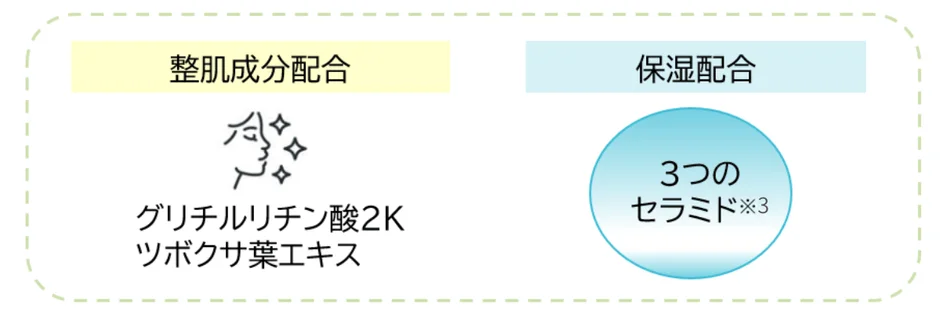 整肌成分、保湿成分