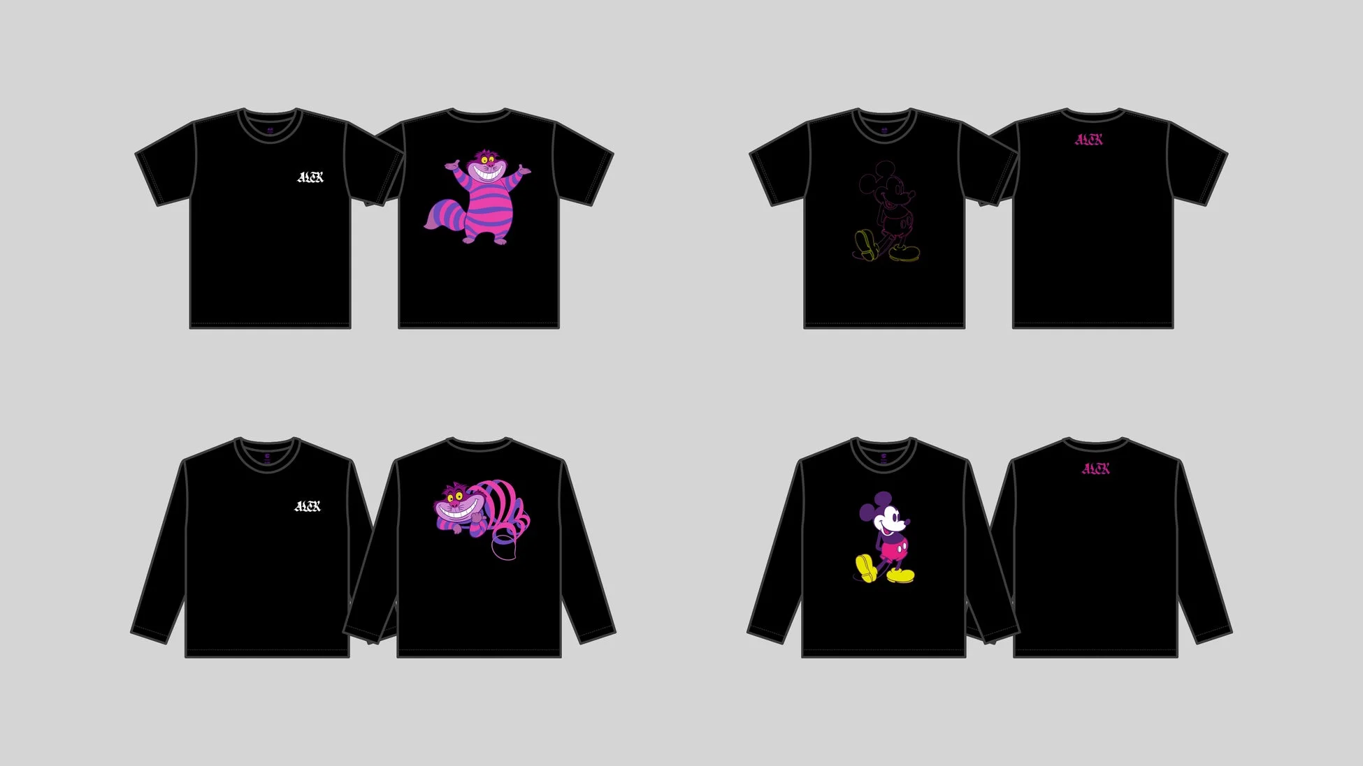 ディズニーキャラクターデザインTシャツ