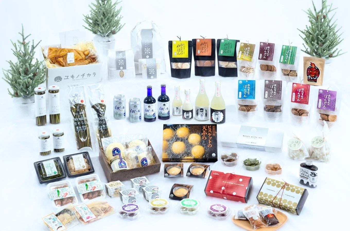 ユキノチカラブランドの商品群