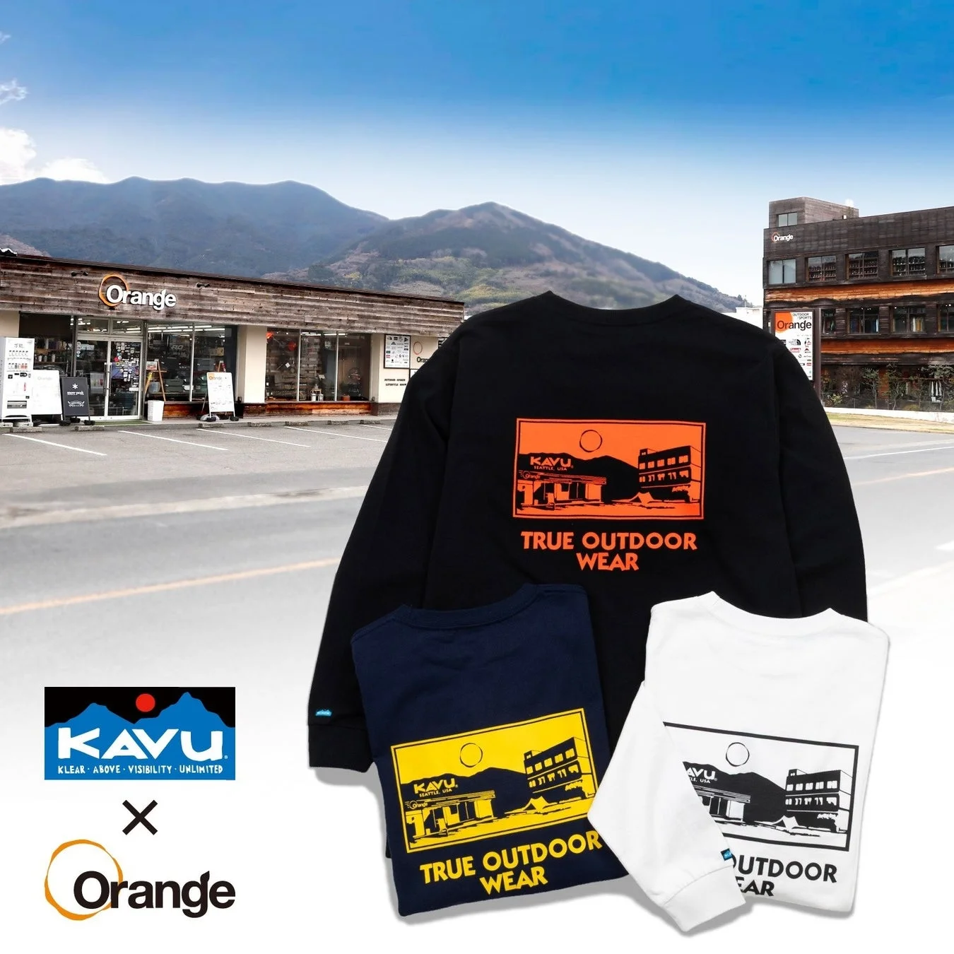 KAVU×Orange 別注 KATSURAGI LS Teeのバックプリントデザイン