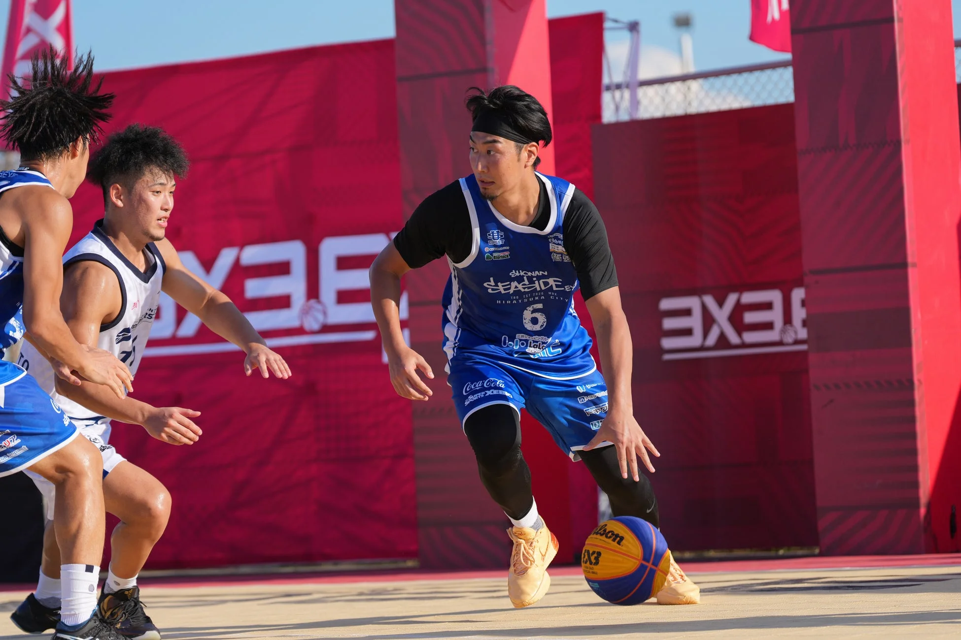 3x3バスケットボールの試合風景