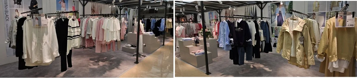 アパレルショップの店内