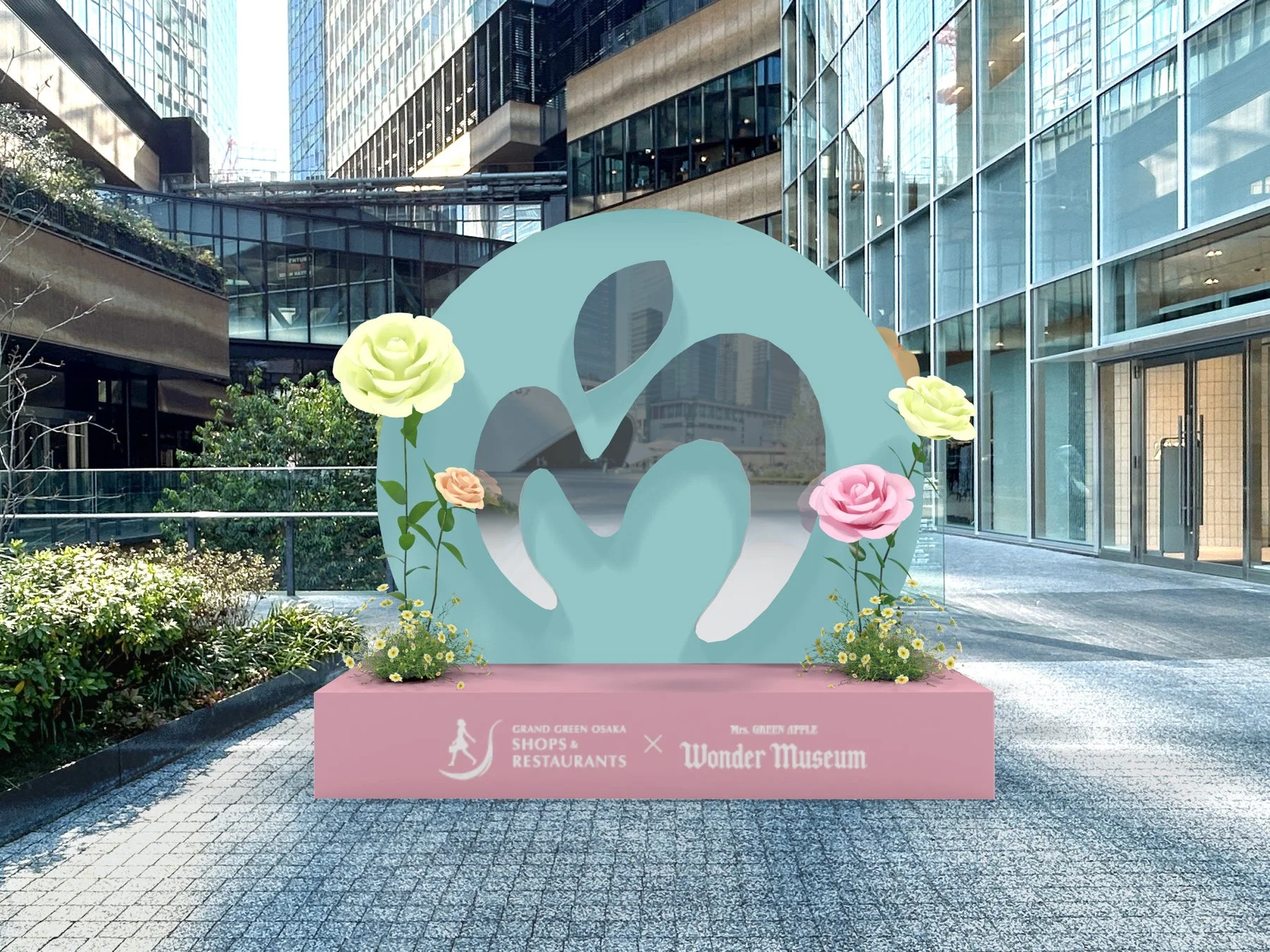 グラングリーン大阪の屋外ディスプレイ