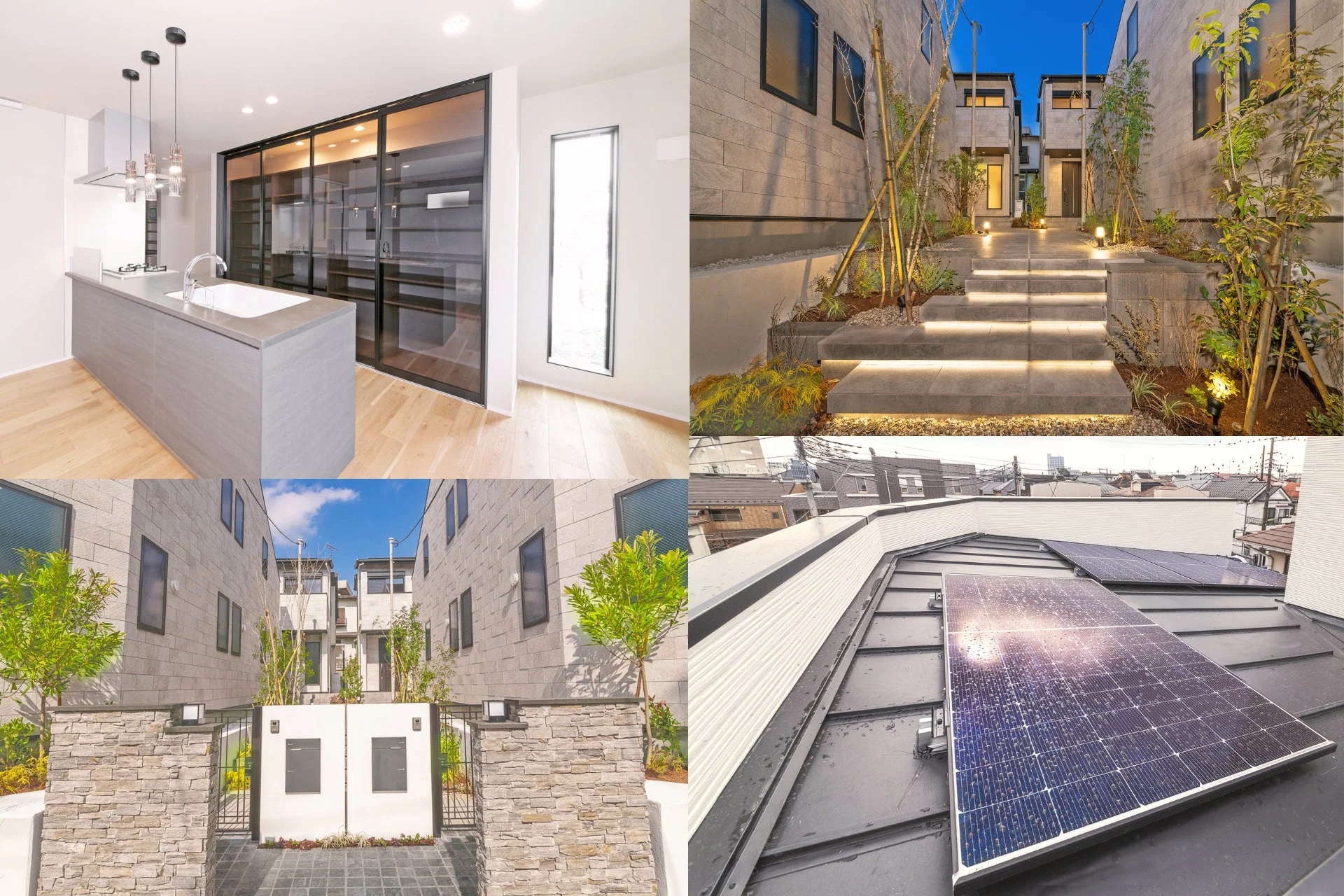 モダン住宅の内部と外部