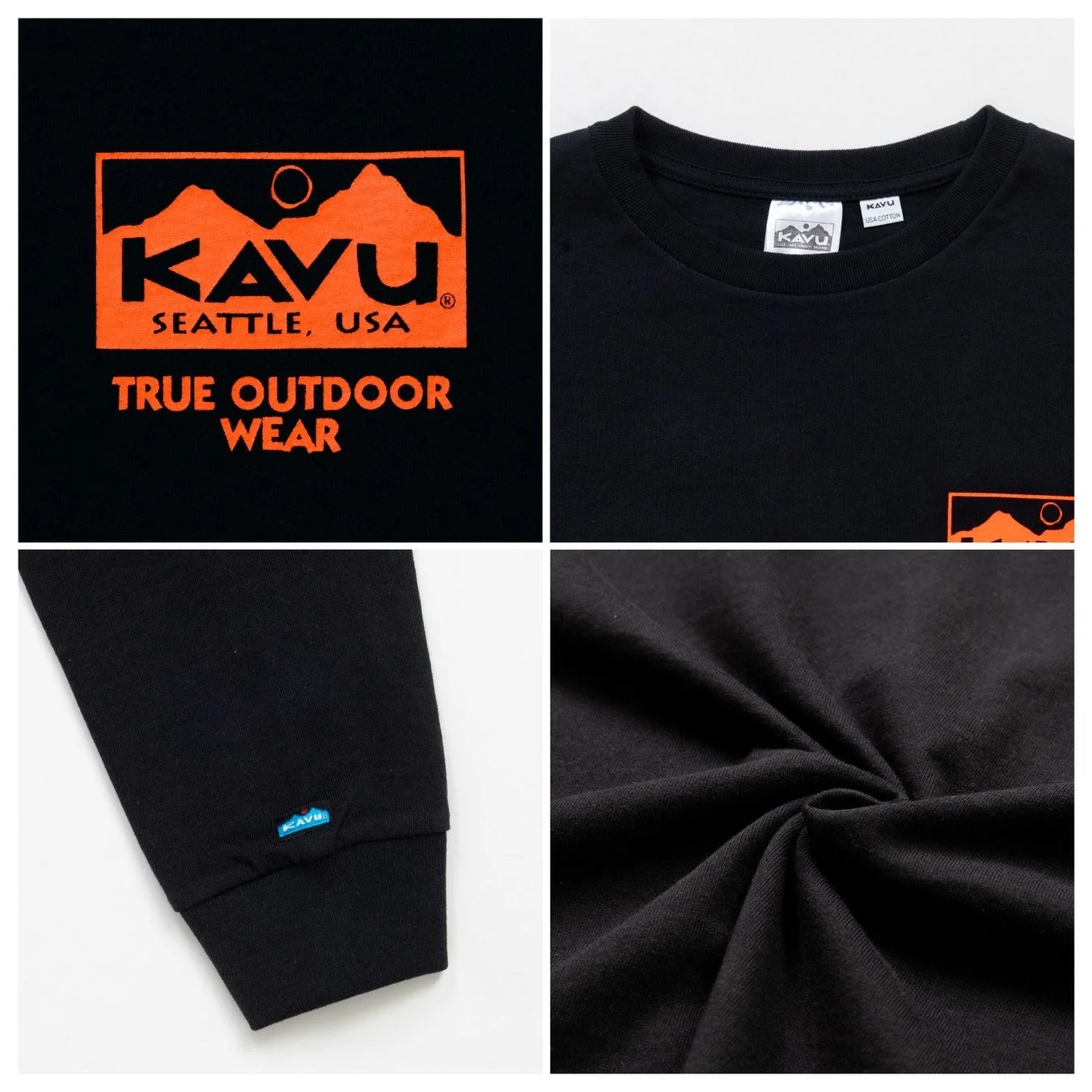 KAVU×Orange 別注 KATSURAGI LS Tee(ブラック)