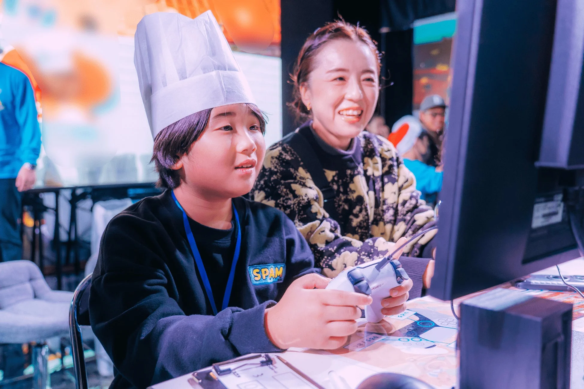 子供がゲームをしている様子