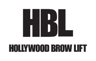 「HBL」という大きな文字と、その下に「HOLLYWOOD BROW LIFT」という文字が書かれたロゴ画像です