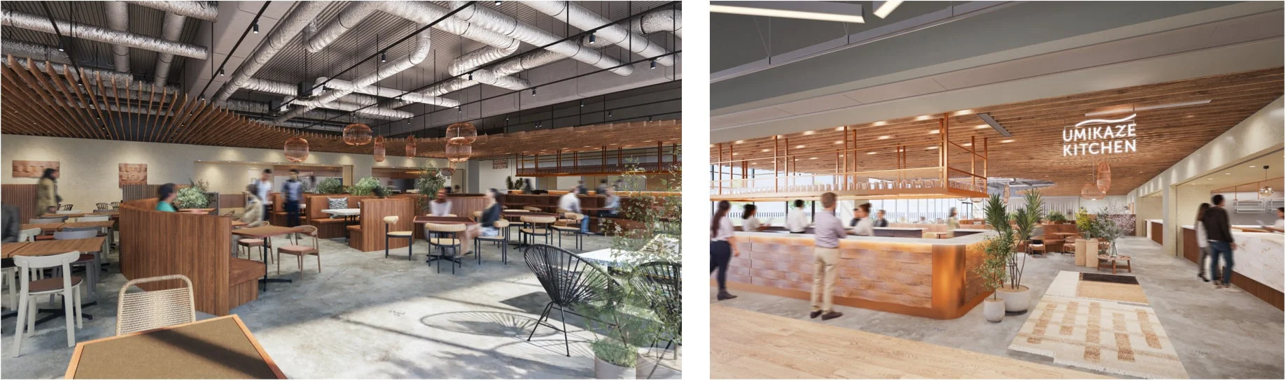 UMIKAZE KITCHENの店内の様子