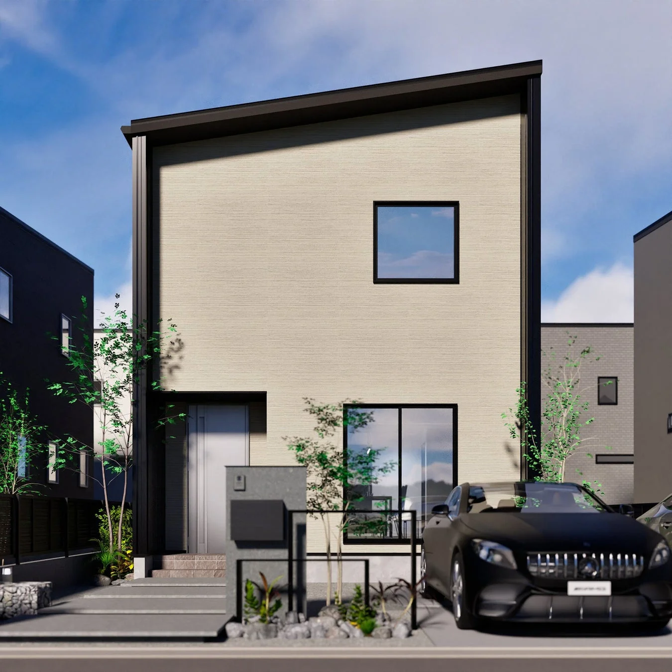 モダンな外観の戸建て住宅