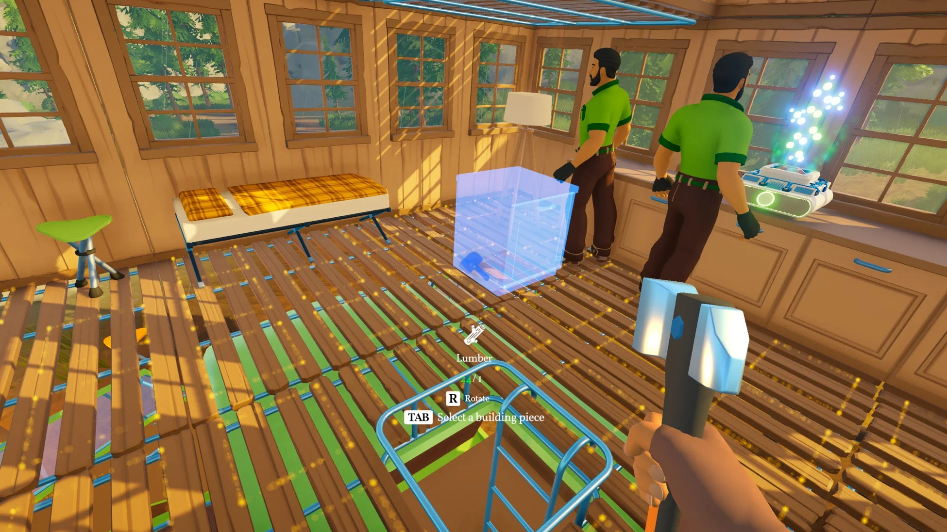 キャンピングカー内部の建築