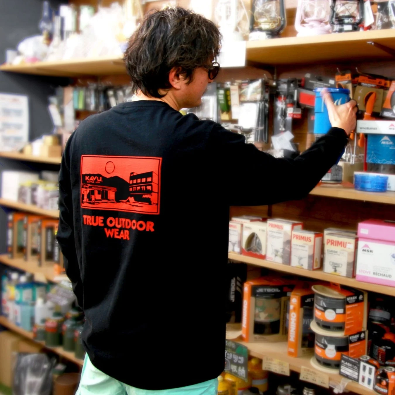 KAVU×Orange 別注 KATSURAGI LS Tee着用イメージ