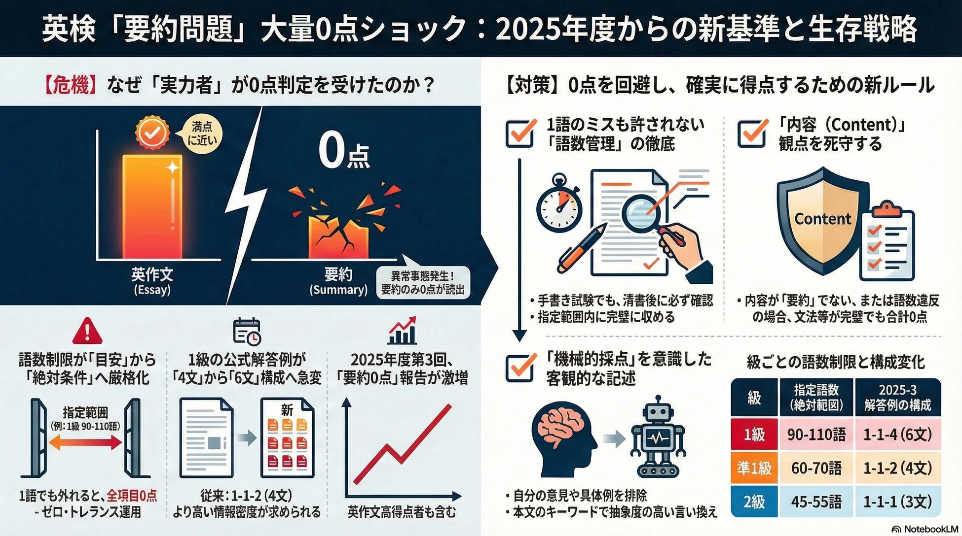 英検要約問題の厳格化に関する情報