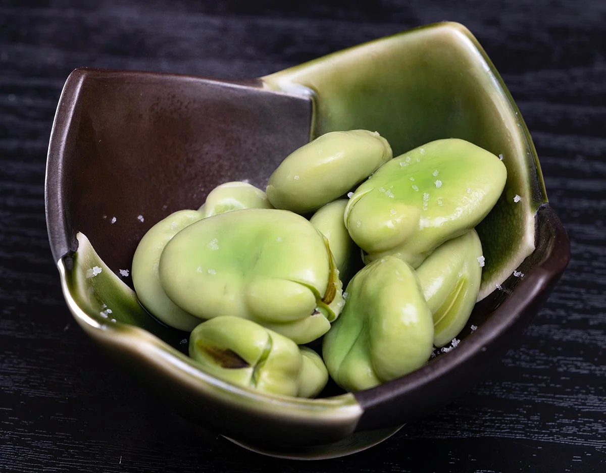 塩ゆでされたそら豆の画像