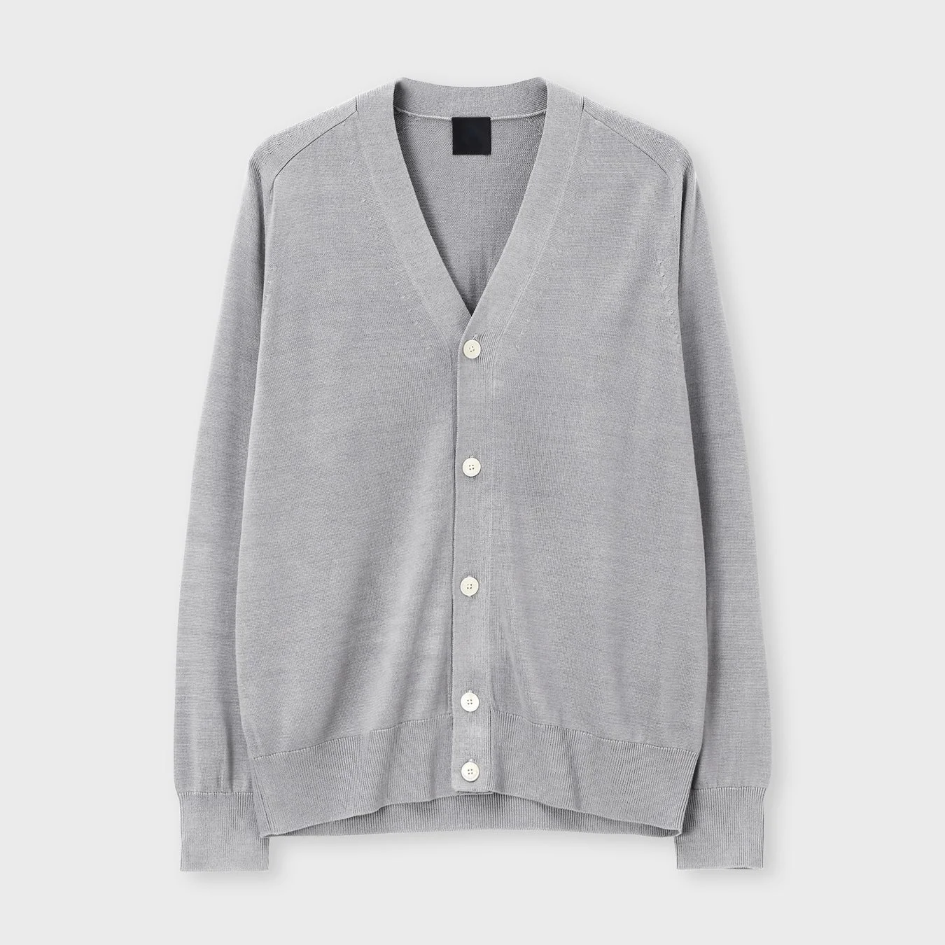 限定シルクニット Vネックカーディガン
