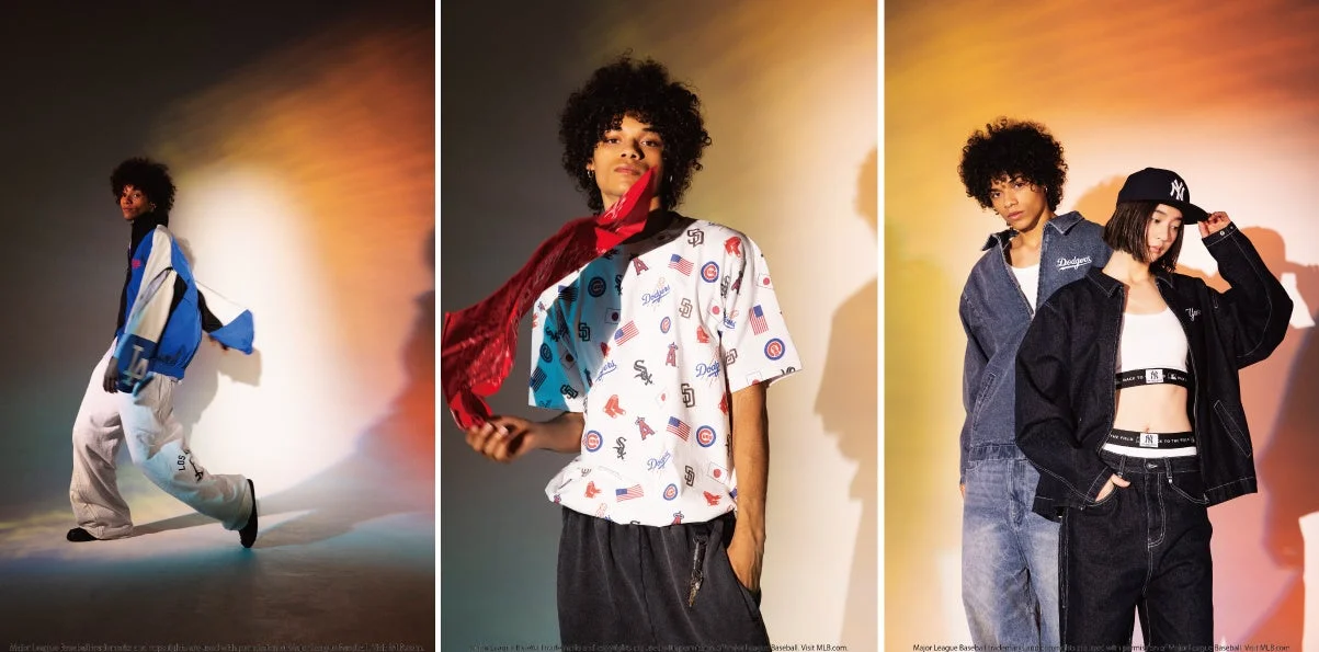 MLBコレクションを着用したモデルたち