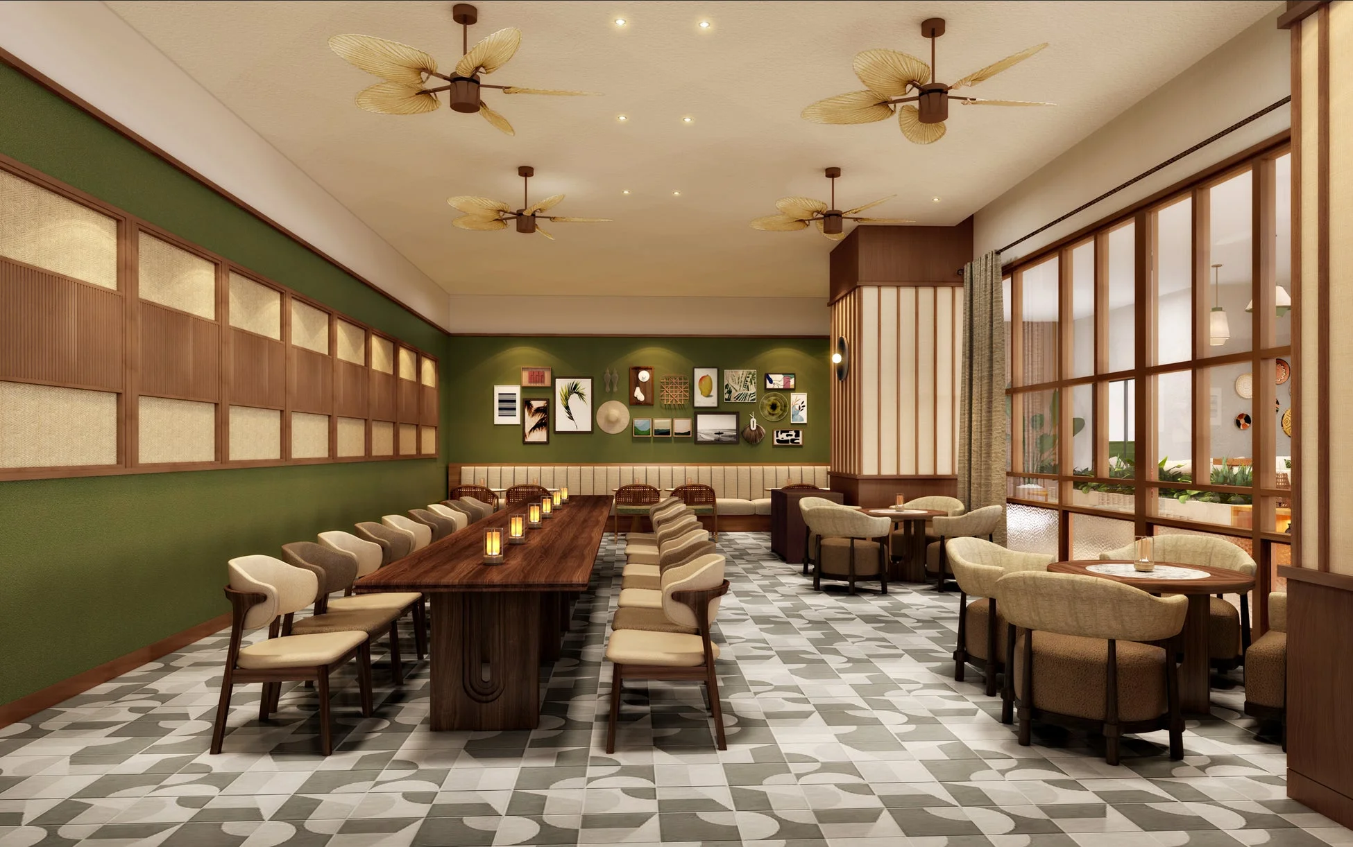 リゾート内のレストラン