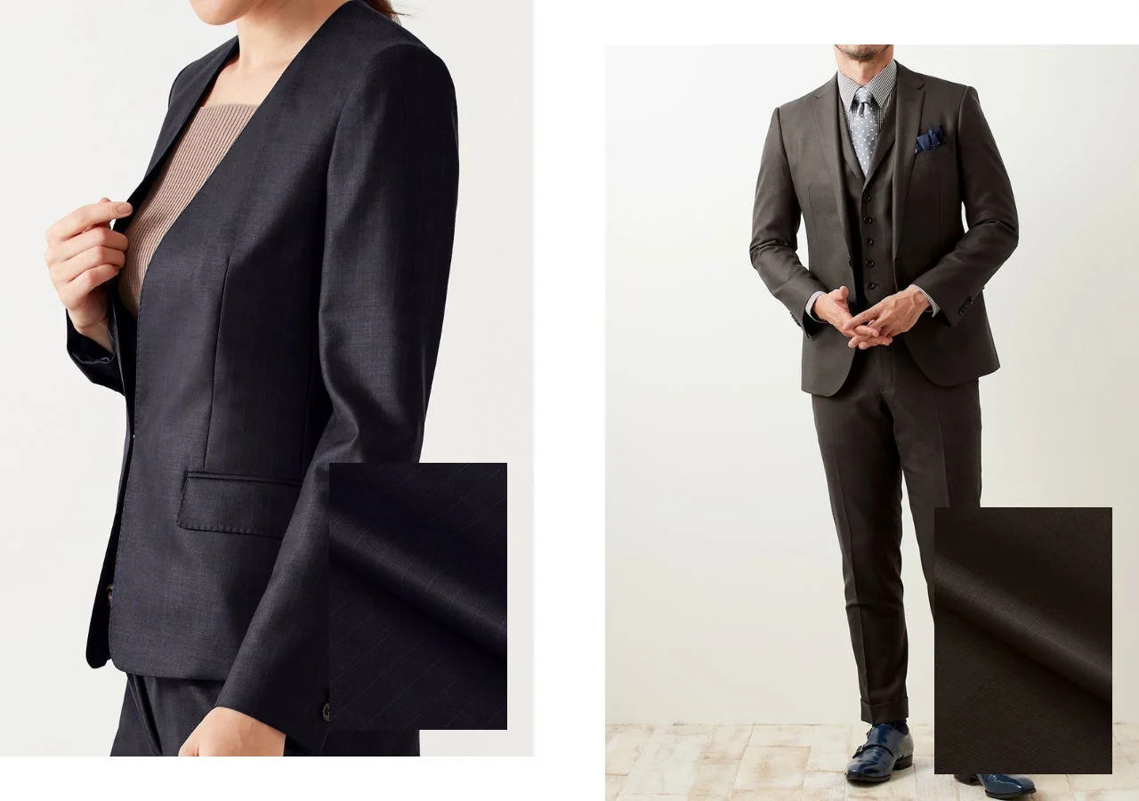 新作スーツ仕上がりイメージ(男女)