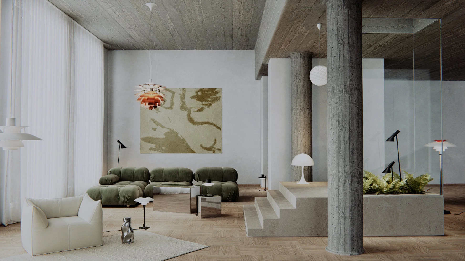 モダンなリビングルーム