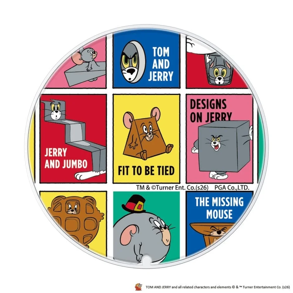 トムとジェリーのエピソードシーンが描かれたワイヤレス充電器