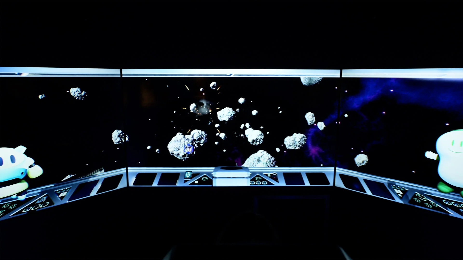 コックピットからの宇宙空間