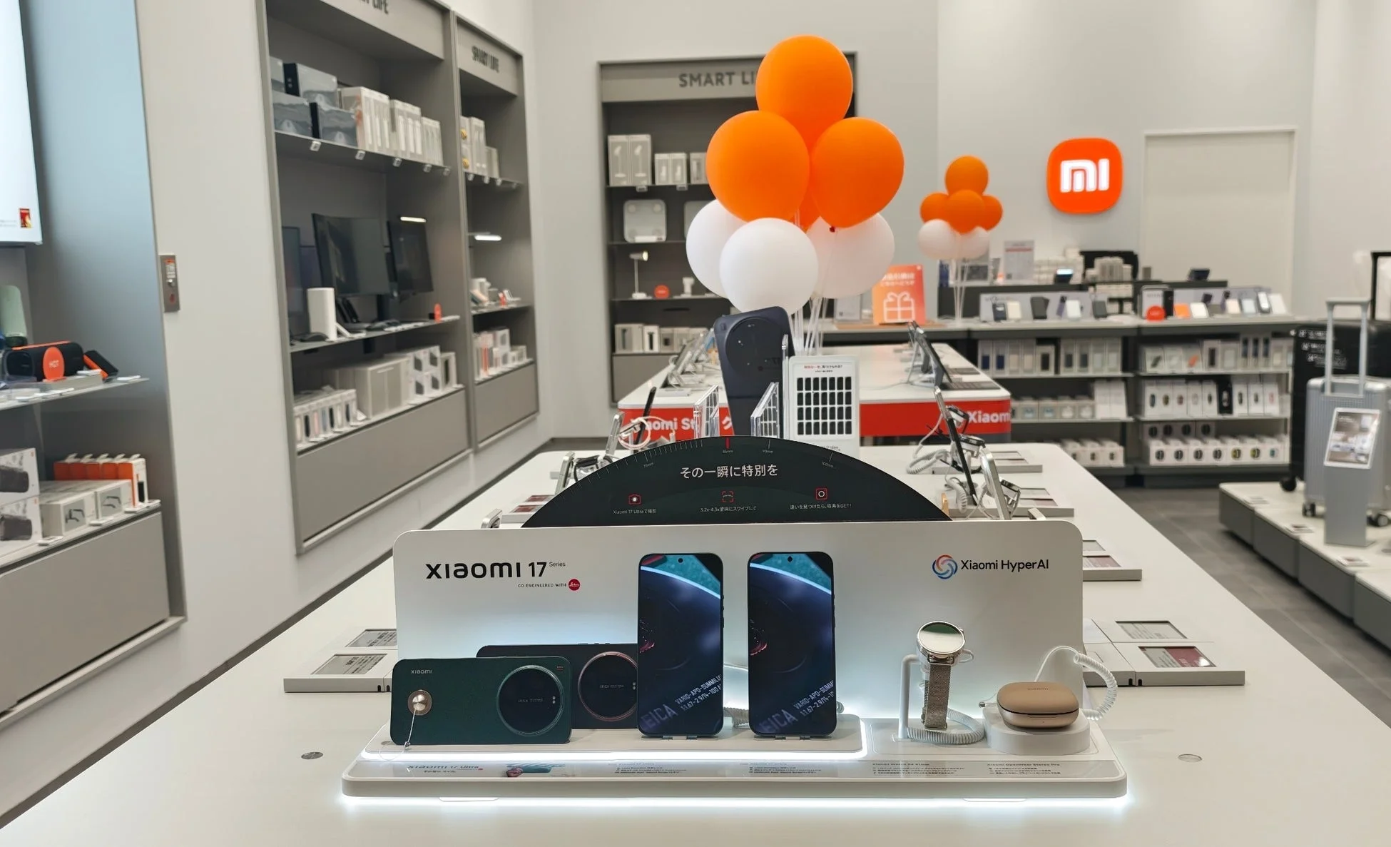 Xiaomi Store 店内ディスプレイの様子