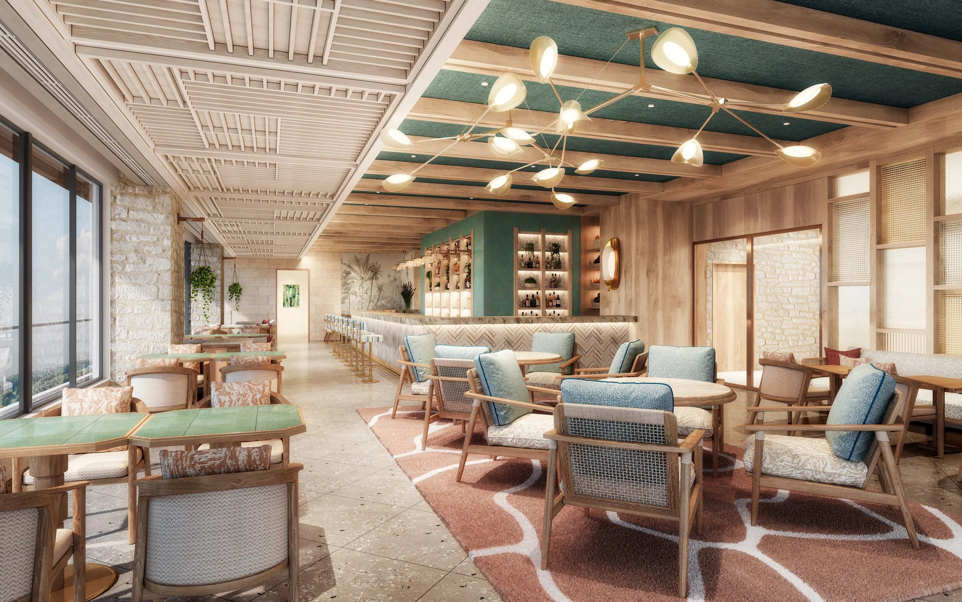 モダンなバーラウンジ