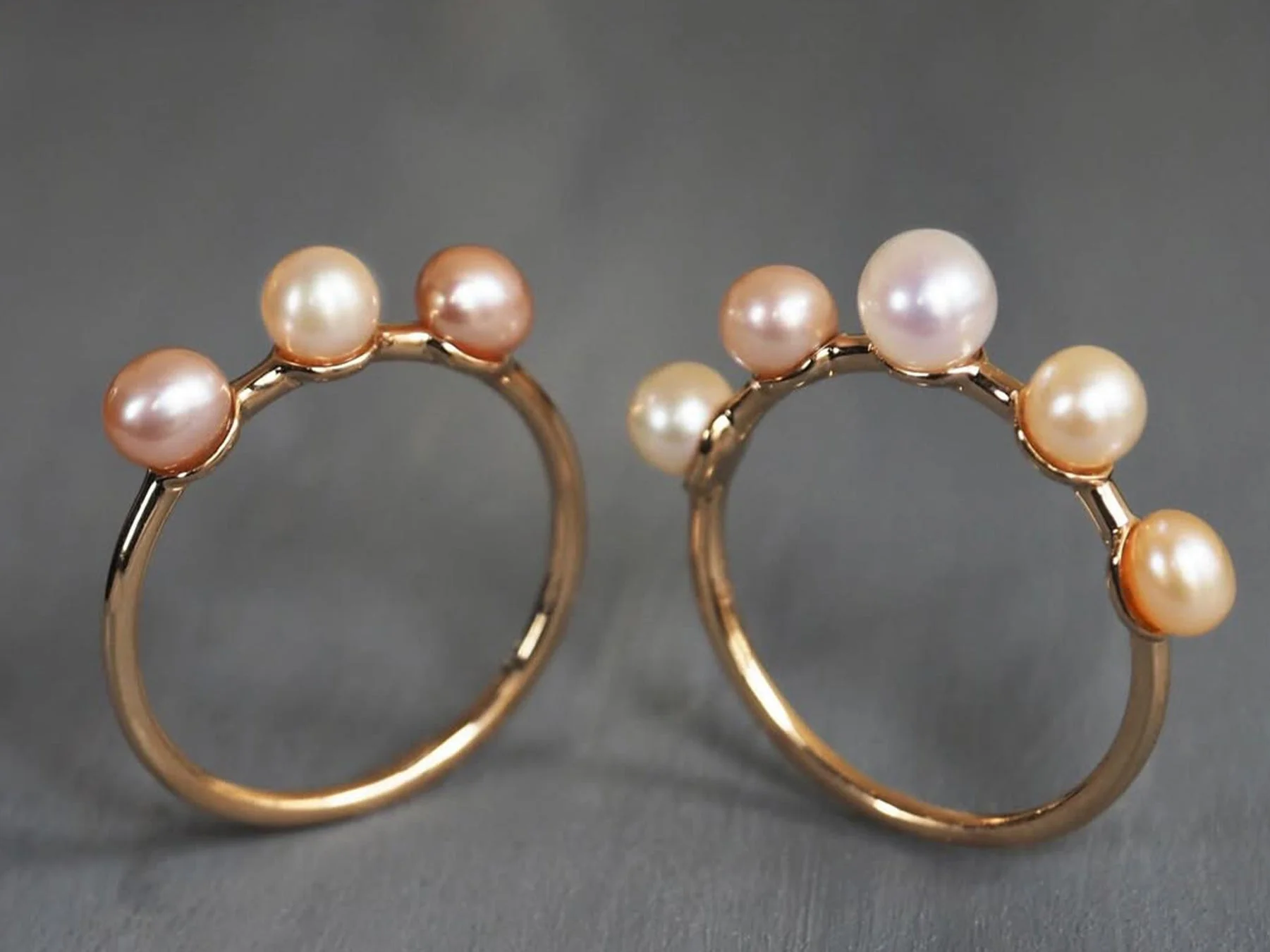 淡水パールのリング2種