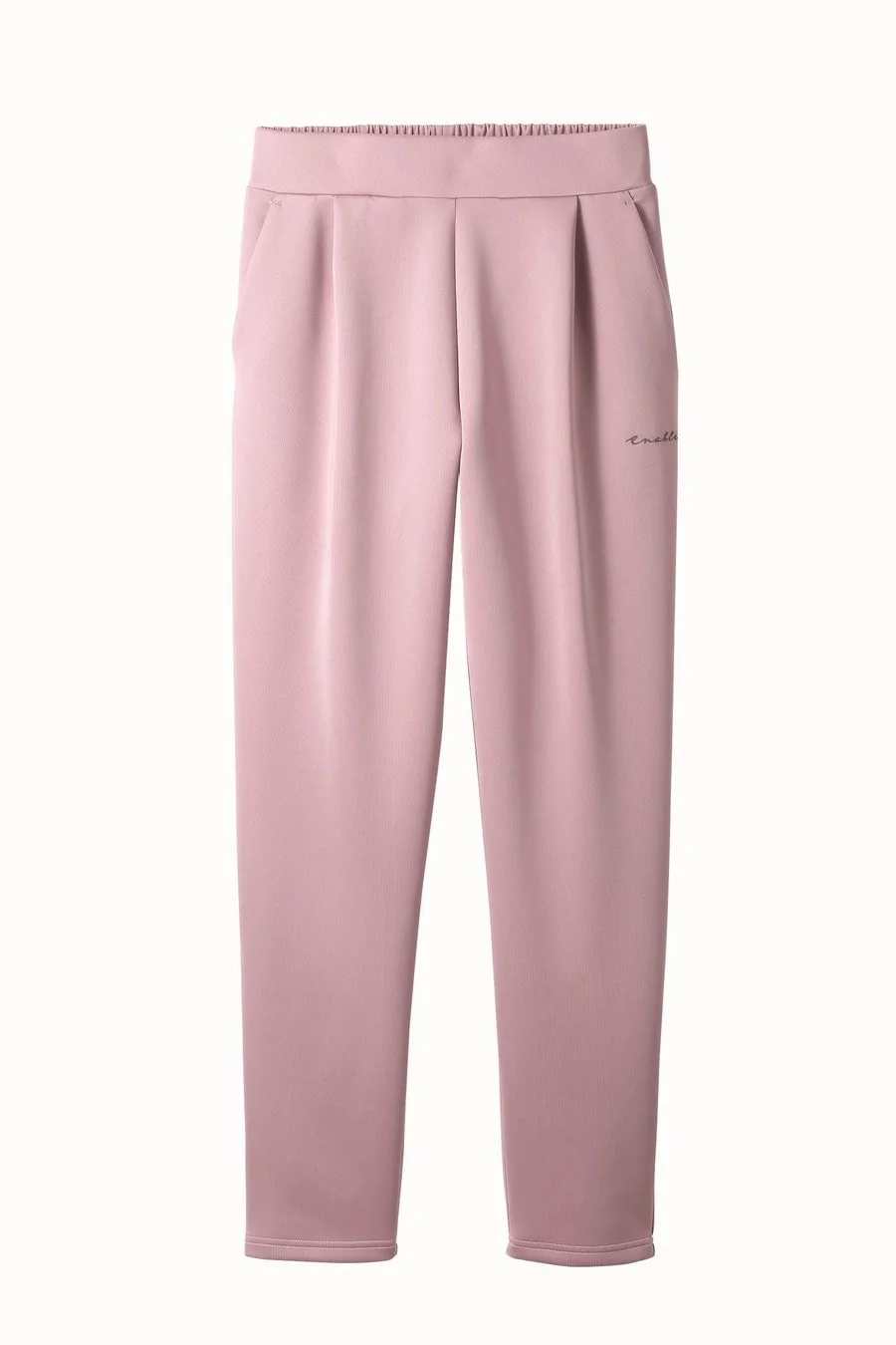 ピンクのダンボールテーパードパンツ