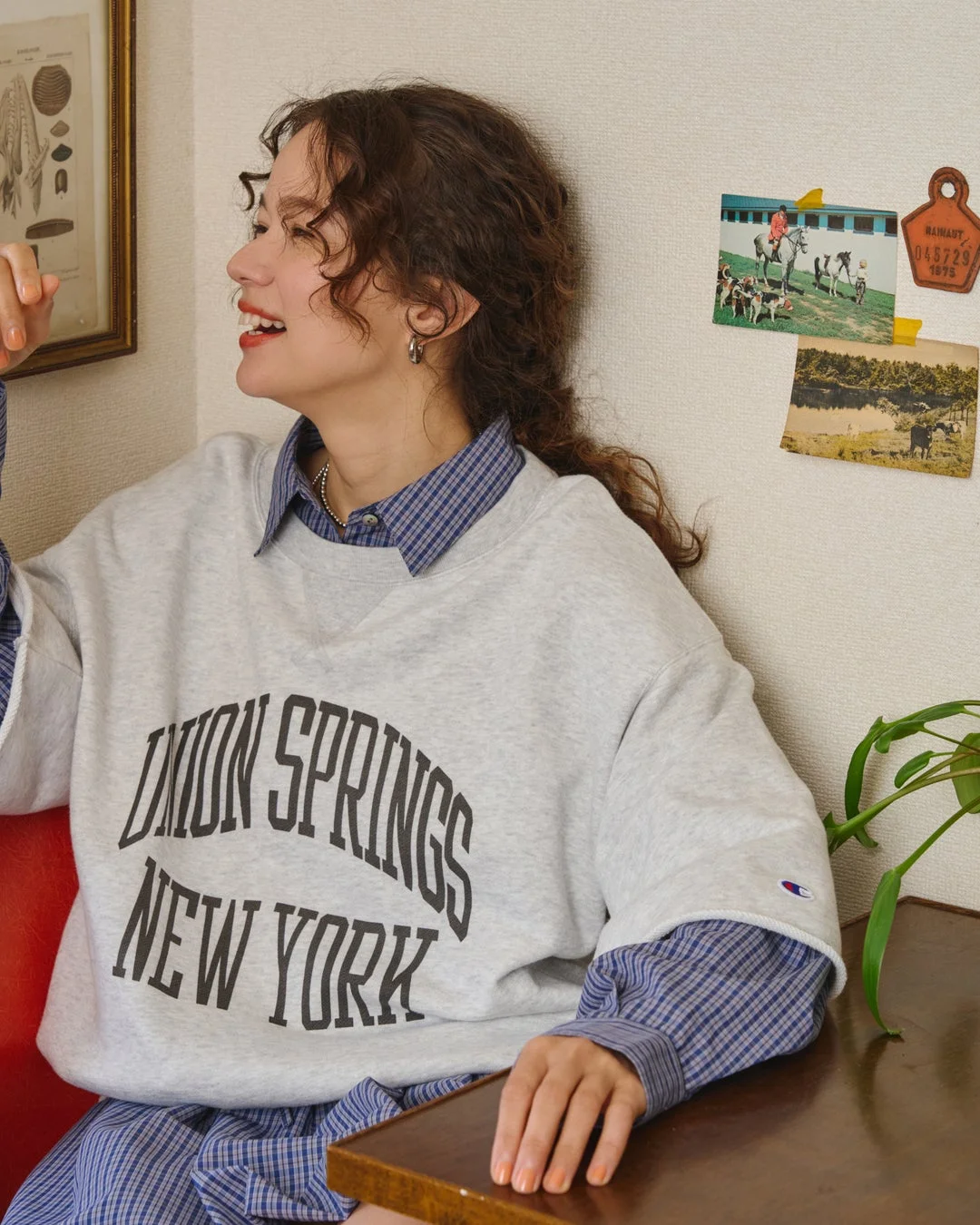 Champion別注スウェット着用イメージ2