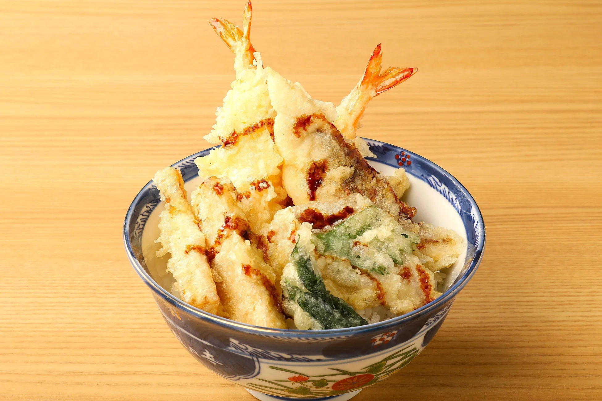 真鯛と鰹大葉巻き天丼