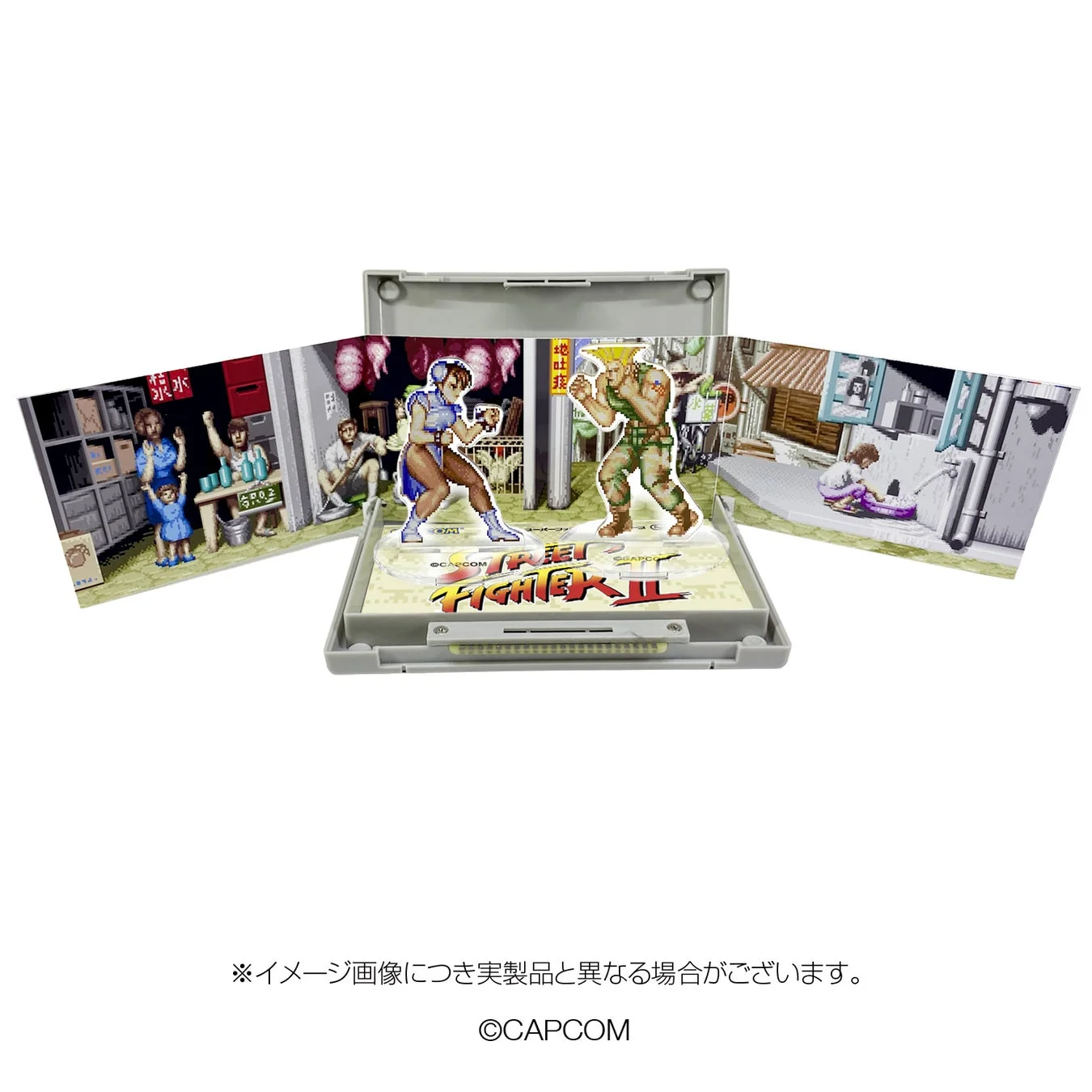 春麗とガイルを飾ったジオラマ