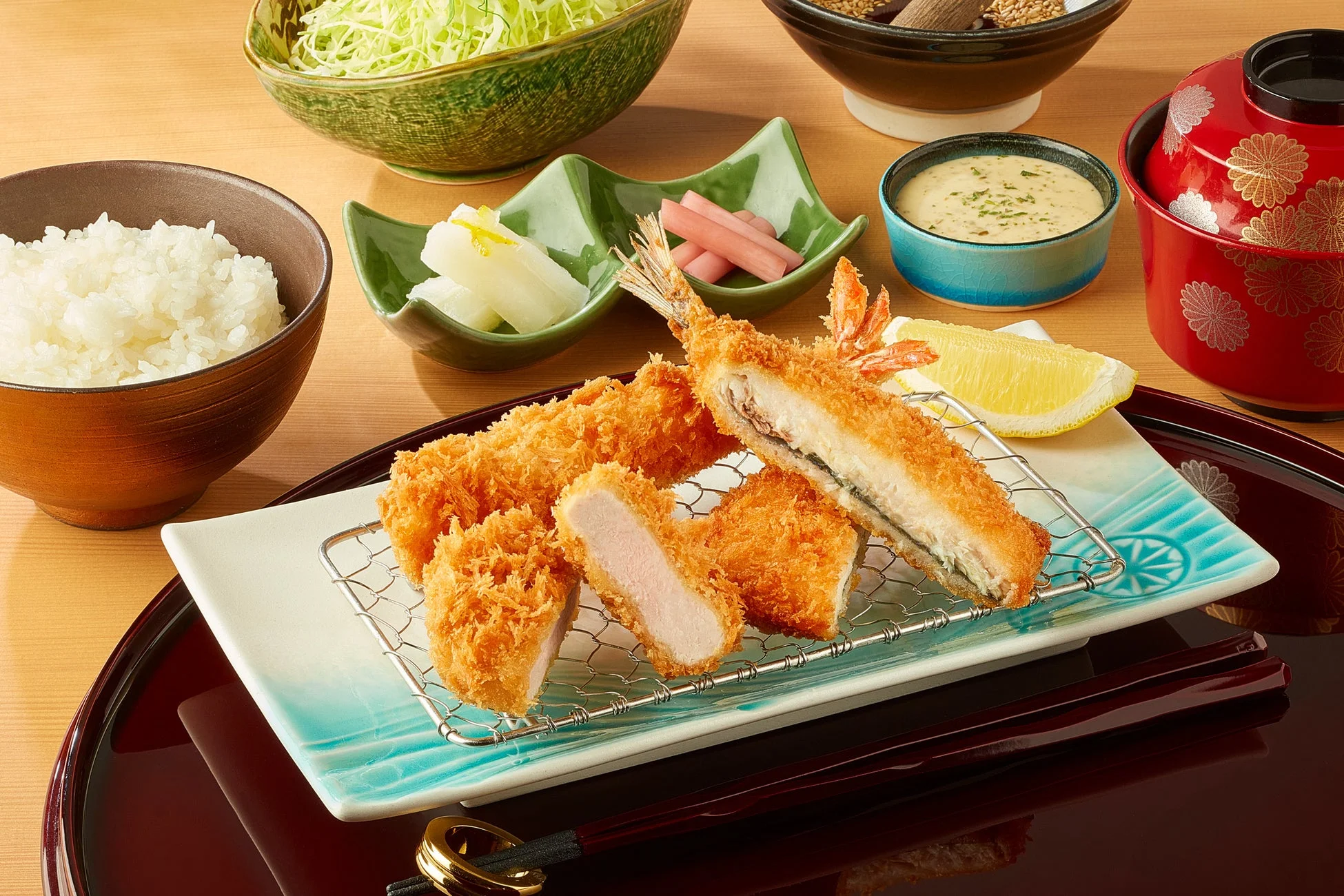 鯵フライ盛り合わせ 御膳