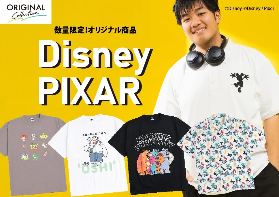 ディズニーキャラクターデザインTシャツ