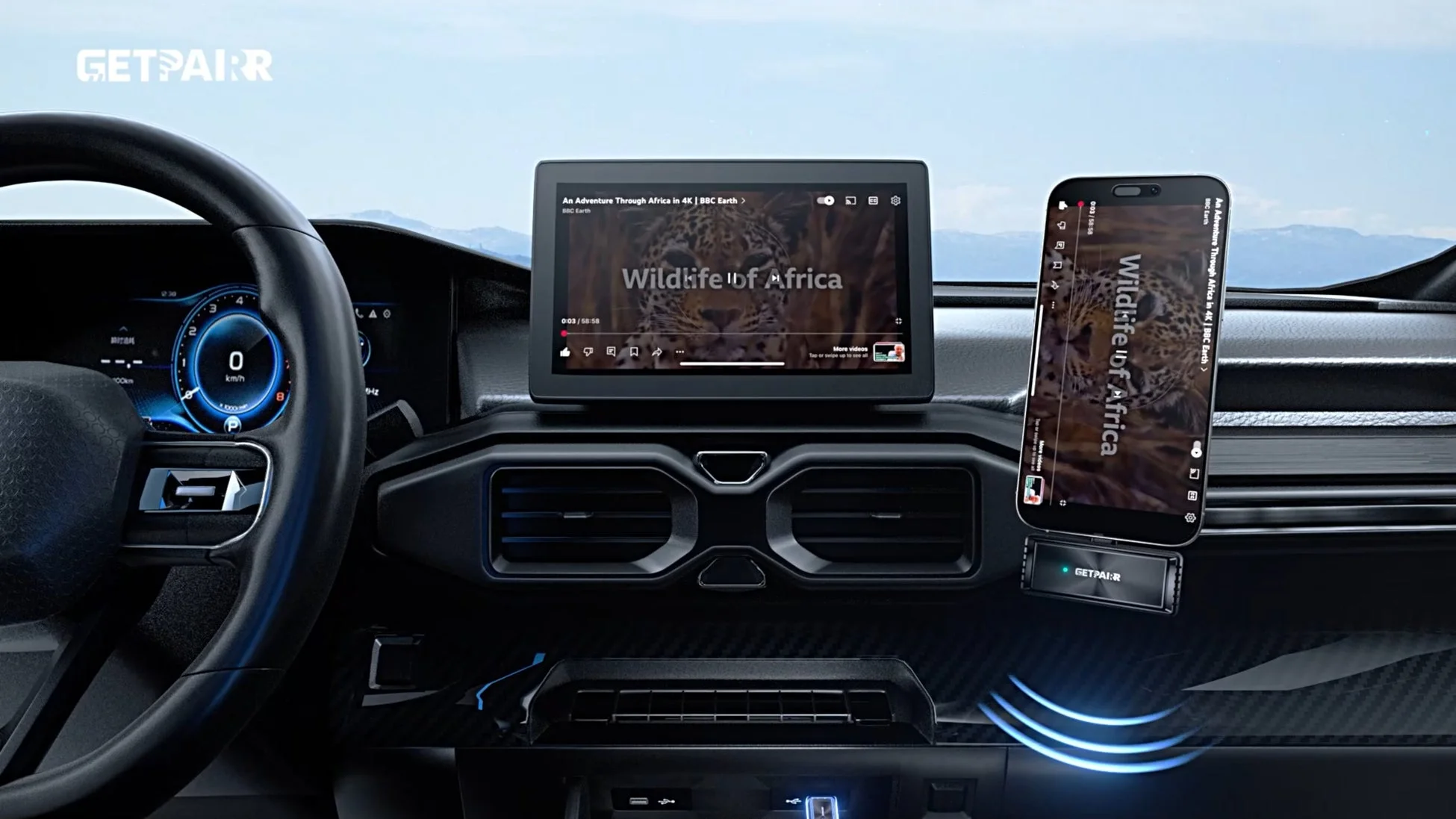 車内での動画再生