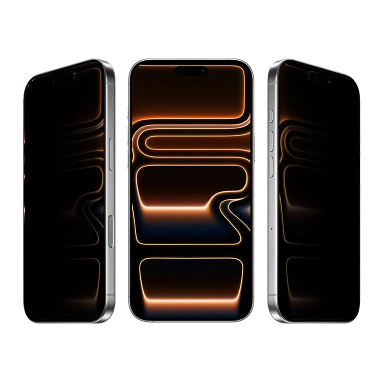 抽象的な光のパターンのスマホ3台