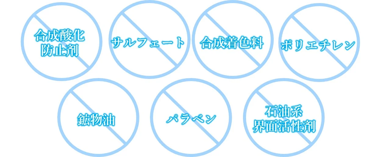 Free処方で不使用の成分リスト