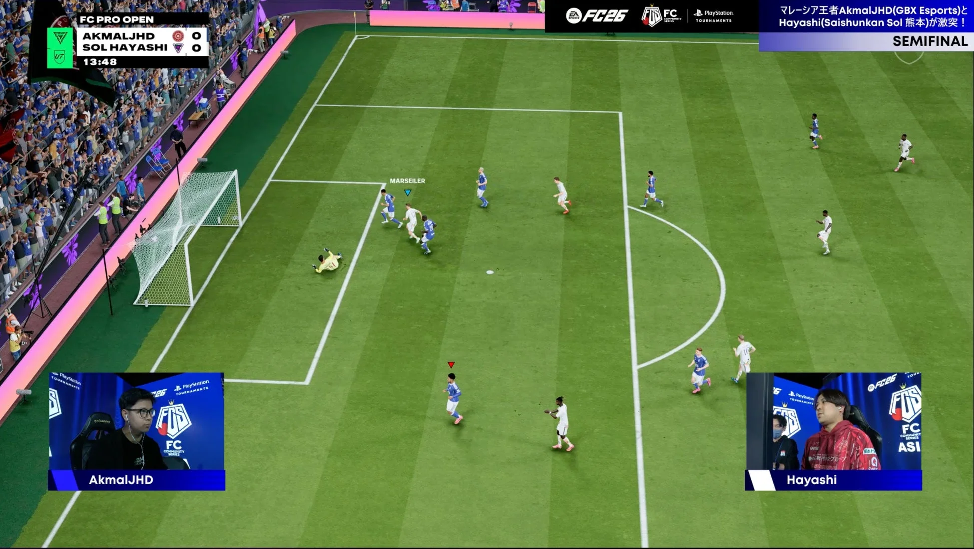 AkmalJHD選手とHayashi選手の試合中継