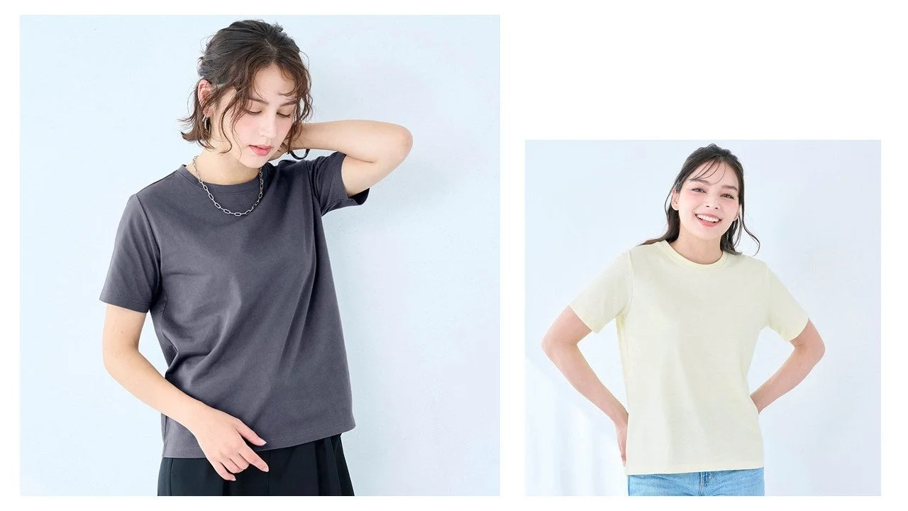 汗シミーヌ・シンプルTシャツ