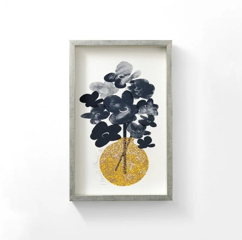 mocchi mocchi Shine yellow vase シルクスクリーン