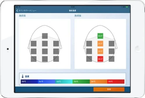 タブレットでの温度測定結果