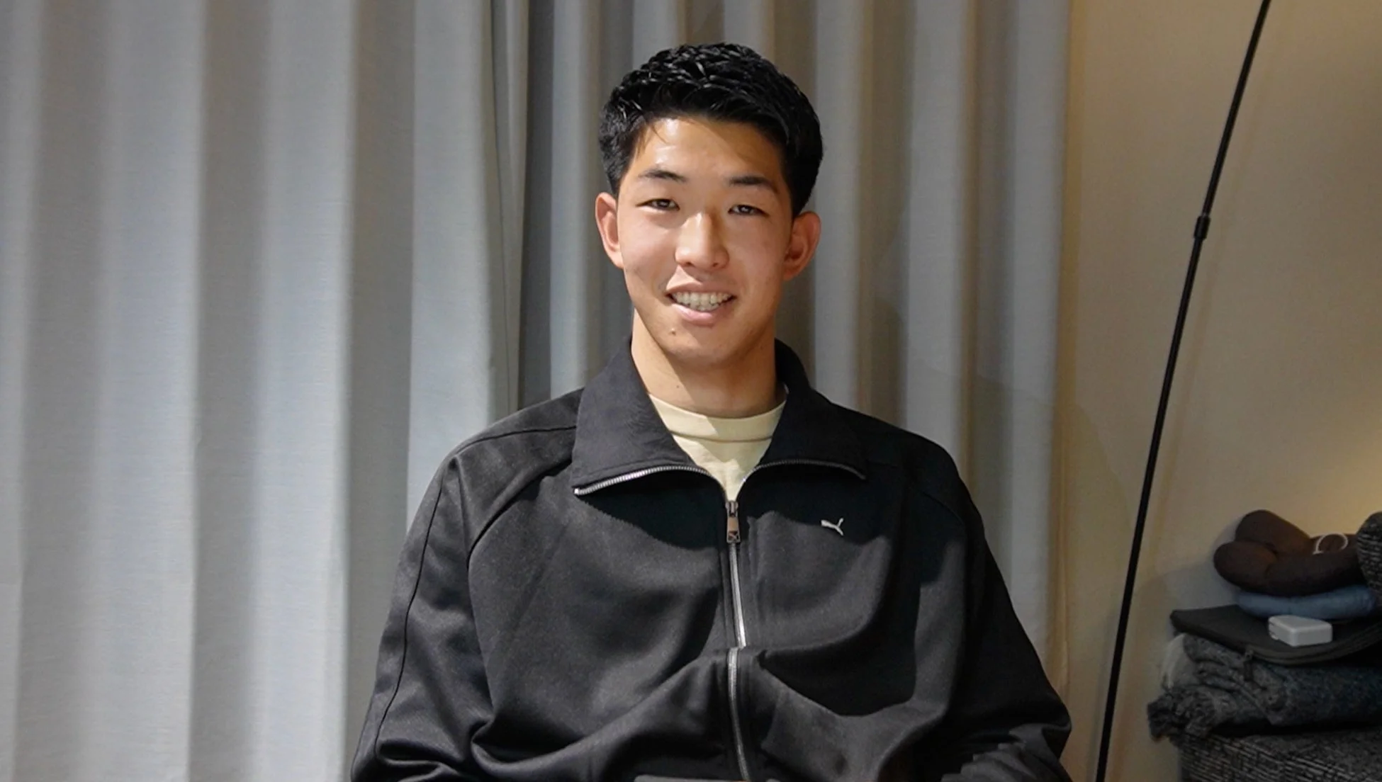 早川友基選手インタビュー風景