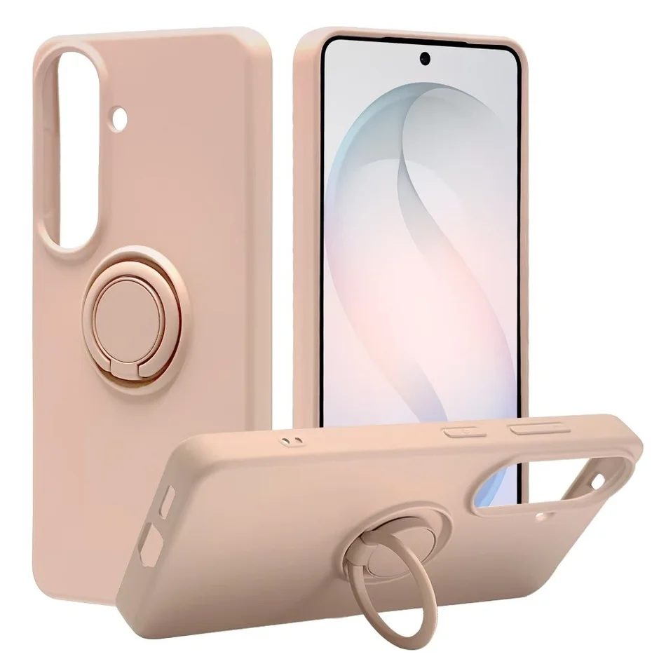 スマホリング付きケース ピンク