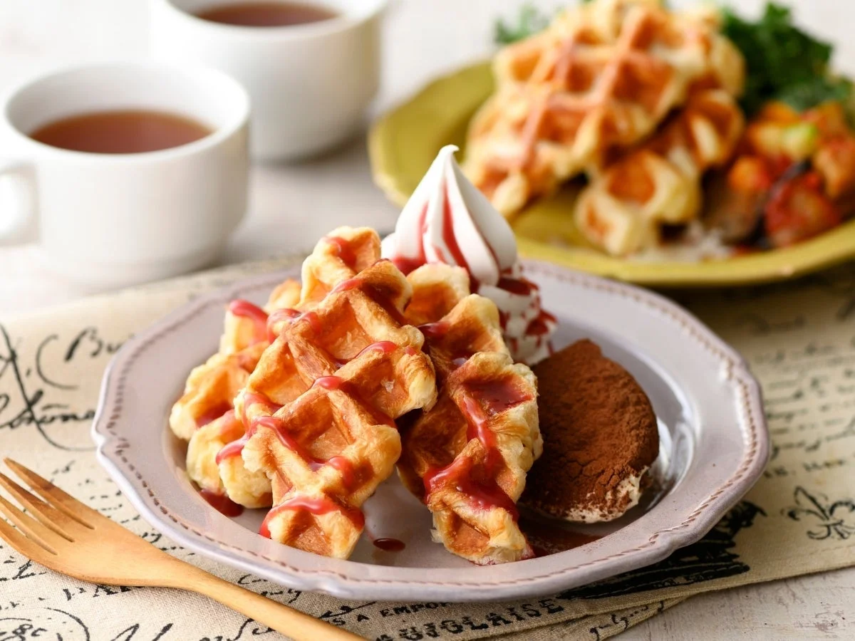 クロッフルとアイスクリーム