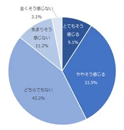 旅行の安心感に関する円グラフ