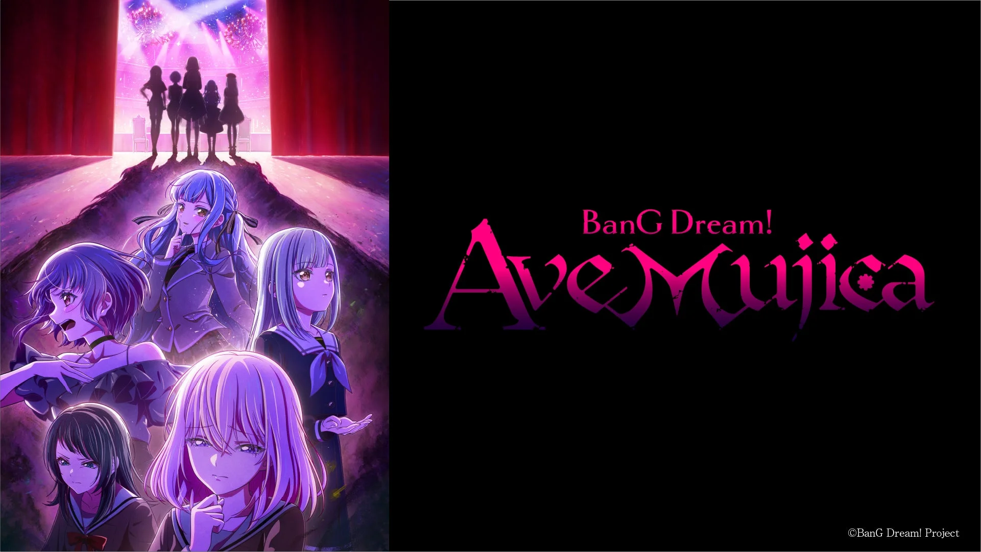 人気アニメ「BanG Dream!」のガールズバンド「Ave Mujica」をテーマにしたイラスト