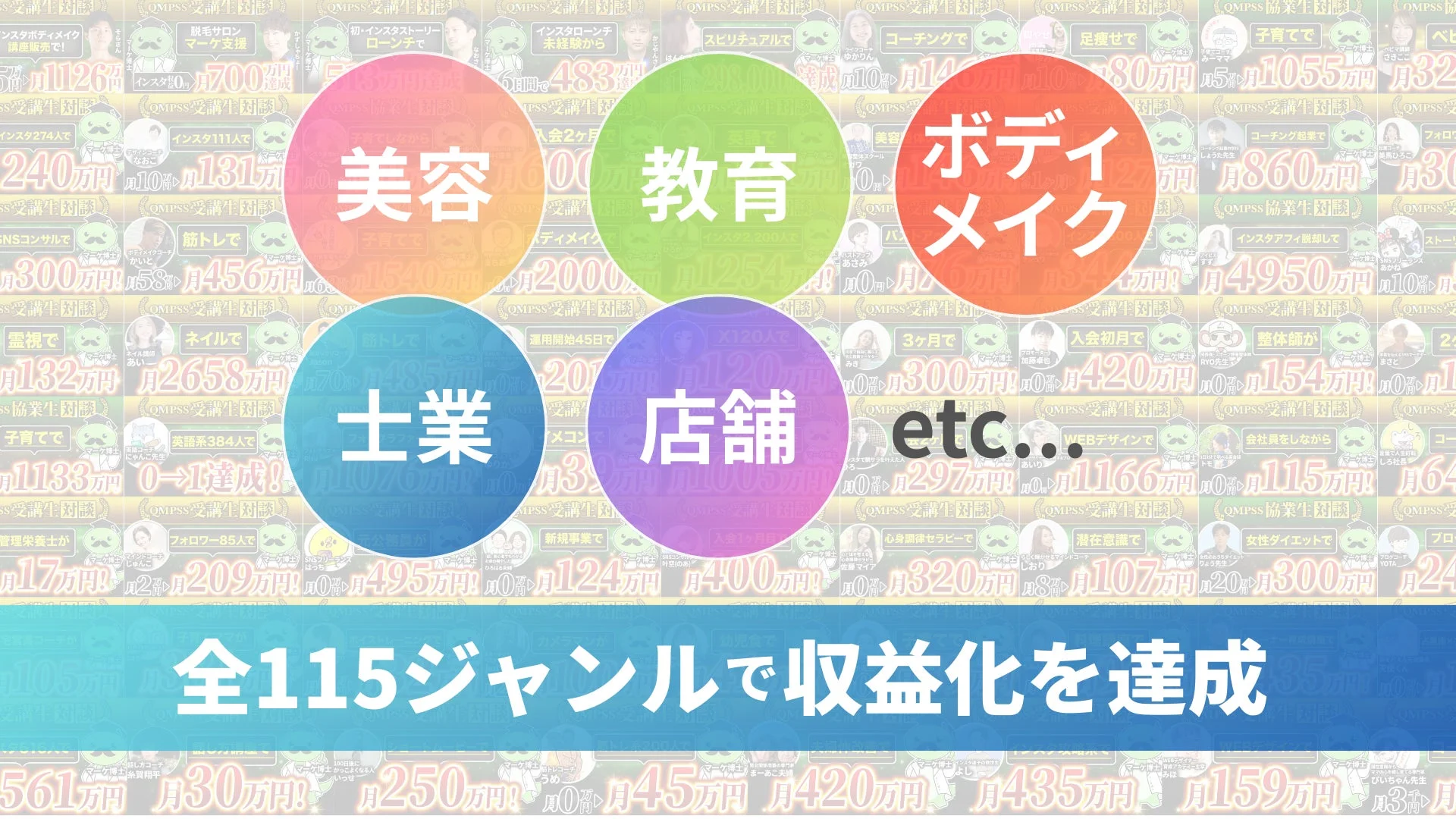 QMPSS受講生による収益化事例