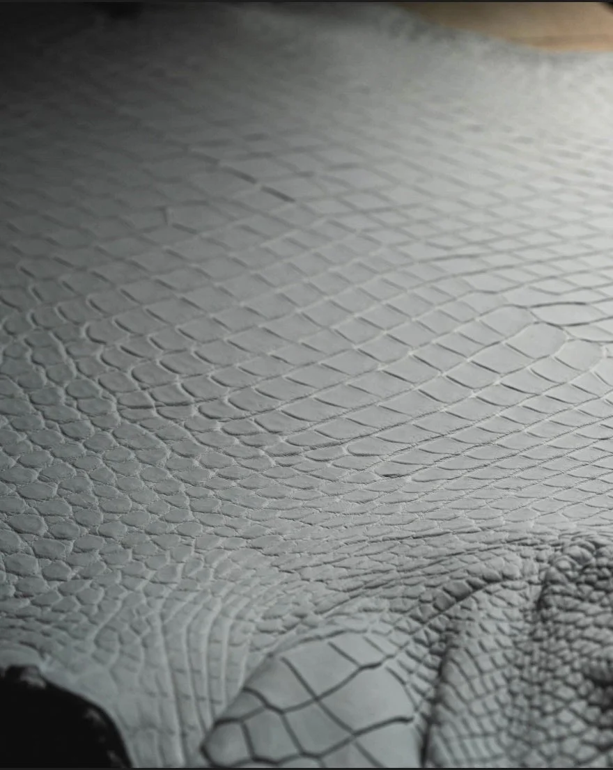 クロコダイル革のクローズアップ