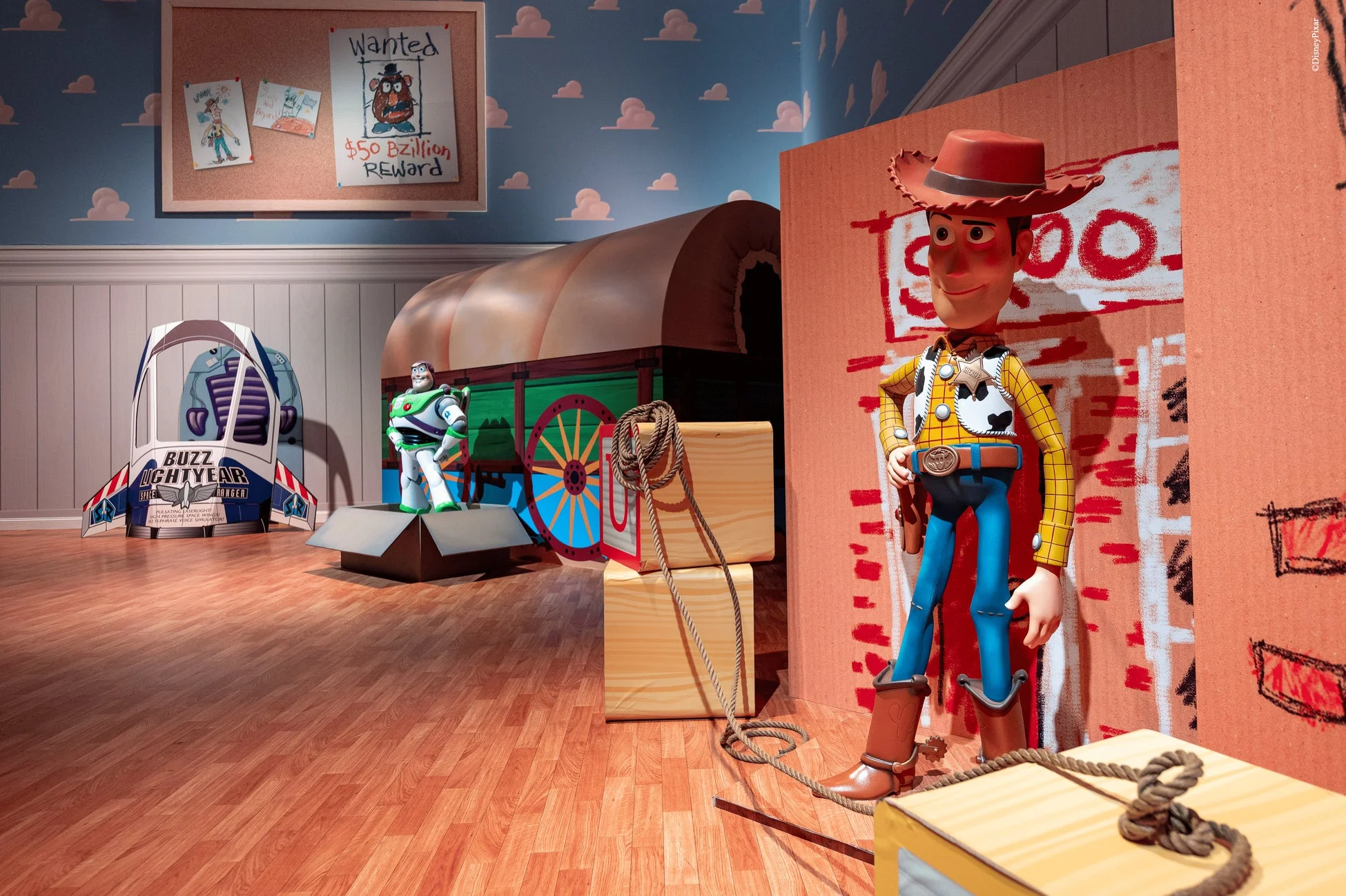 『トイ・ストーリー』の世界を再現した展示