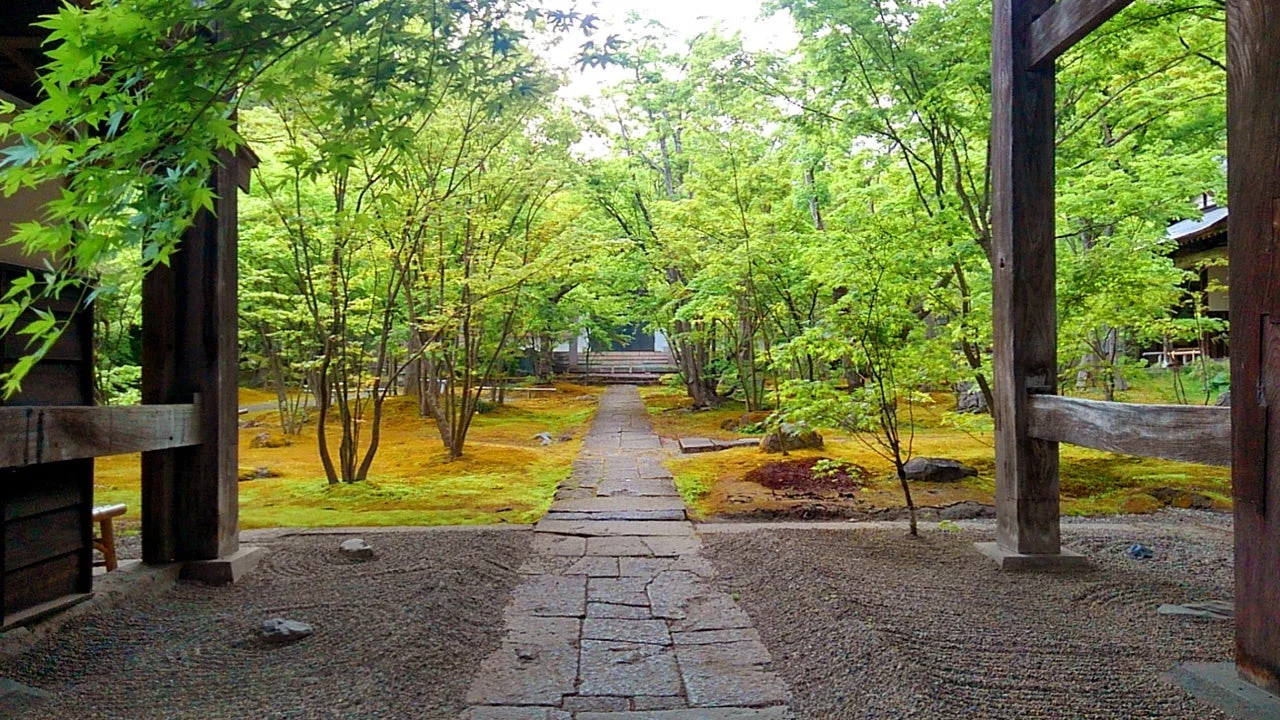 飯山の日本庭園