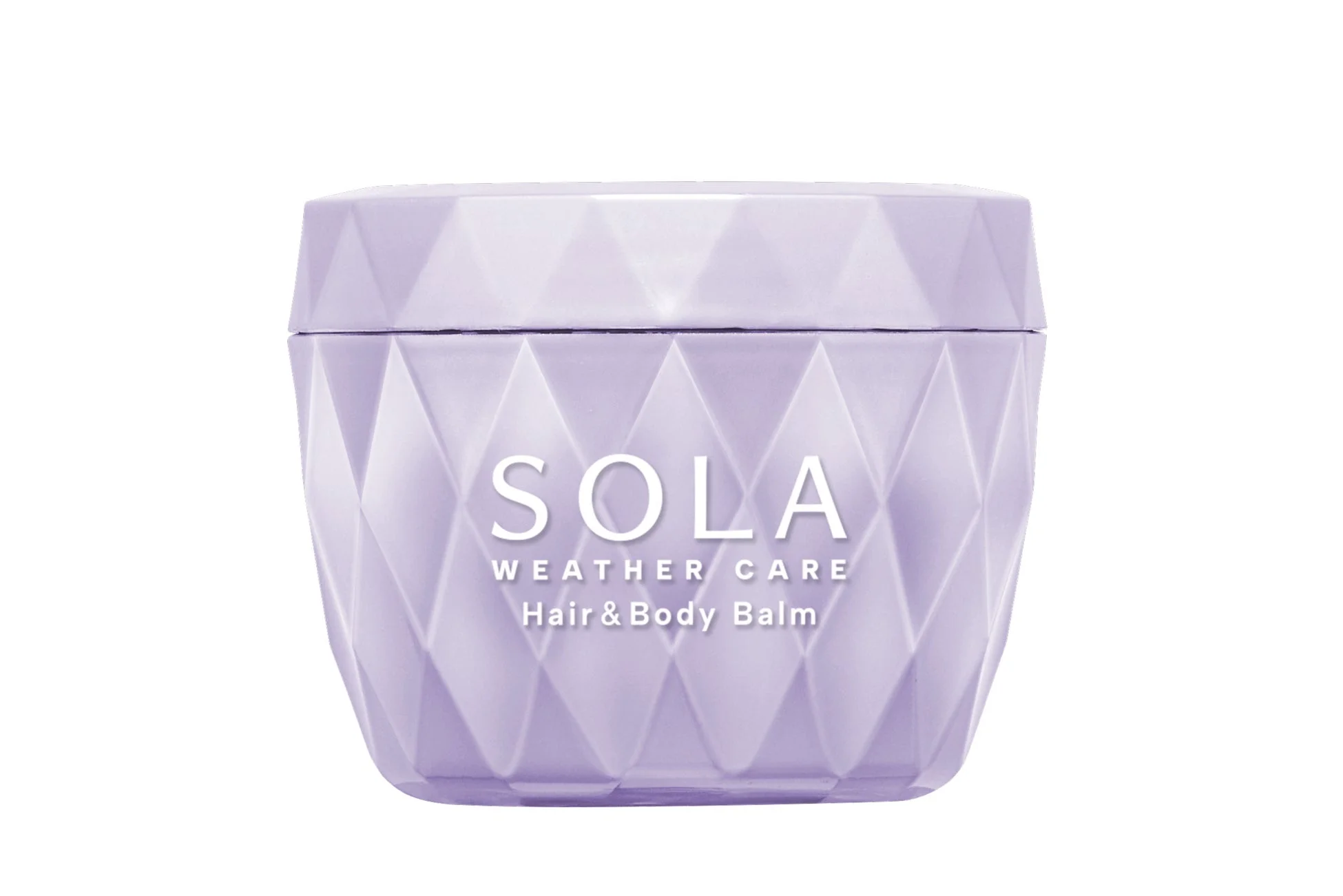 ソラウェザーケアクリスタルヘア＆ボディバームの容器